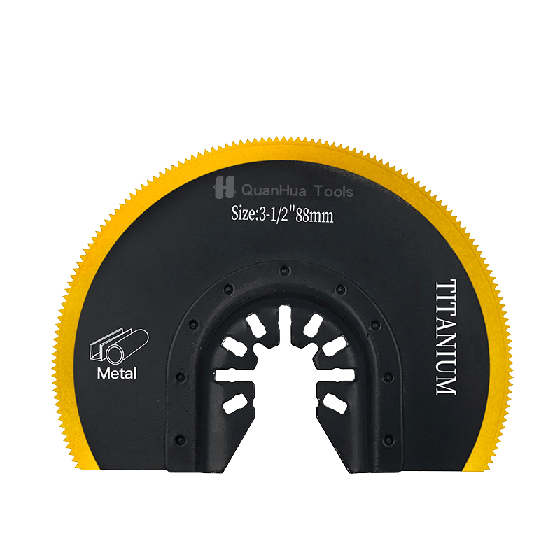 88mm Titanium Plated Bimetallic Semi Circular Wood Cutting Saw Blade QH-1007HK-DT-2